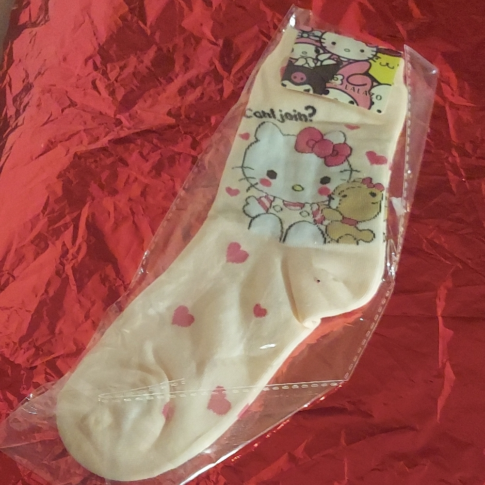Fashion Hello Kitty Cream Socks